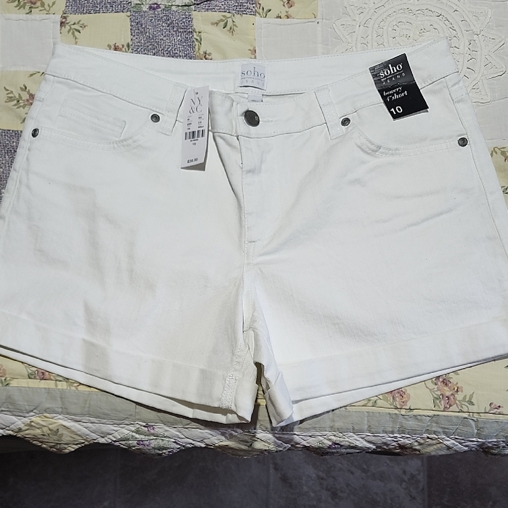 Soho White Jean Shorts Classic Denim Style